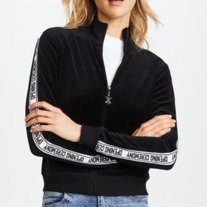 Opening Ceremony Black Velour Cropped Jacket Small